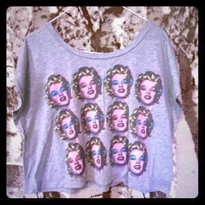Marilyn Monroe Pop art crop tee-Vintage
